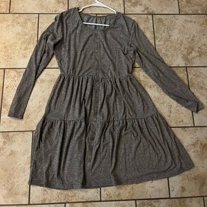 Grey tiered dress.  Size small. Never worn.